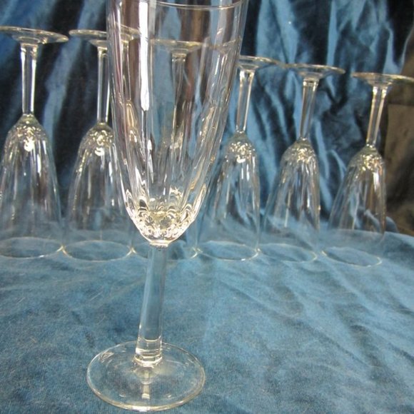 70'S "DIAMANT" BY CRISTAL D'ARQUES DURAND FRANCE FLUTED CUT GLASS $15EA - Picture 4 of 6